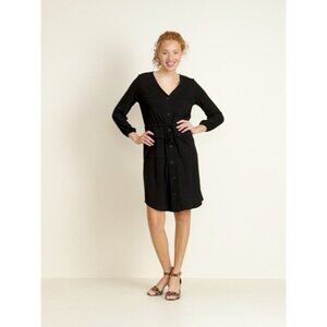 Old Navy Ponte Knit Waist Defined Button Front Pocket Dress Minimalist M